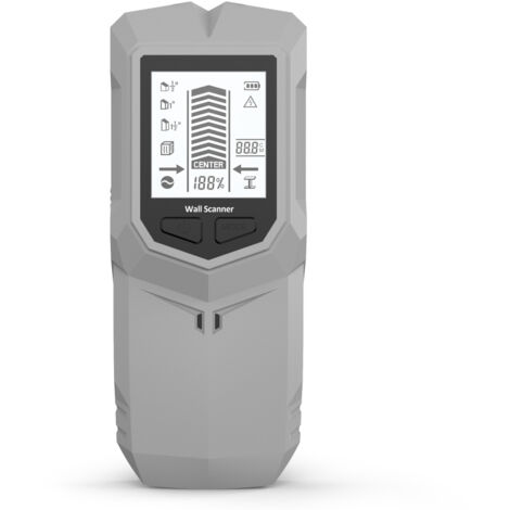 Detector de montantes de pared 6 en 1 con microprocesador y pantalla LCD HD, detecta montantes de madera, cables eléctricos, metal, vigas y tuberías.