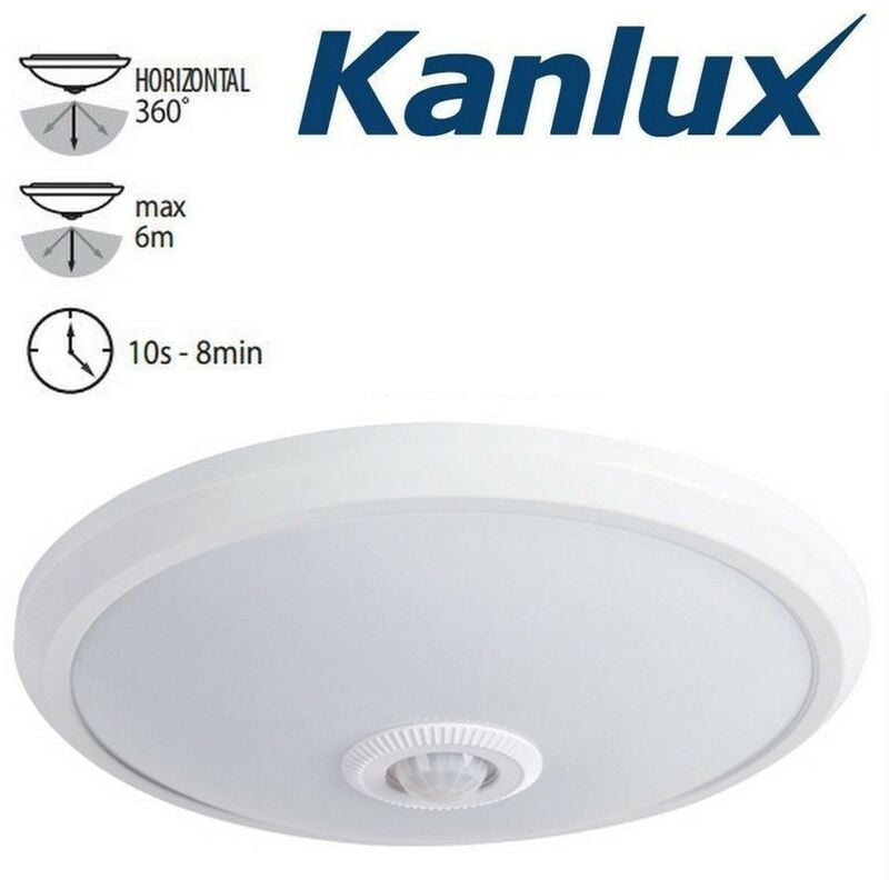 

Kanlux - Detector de movimiento de luz de techo IP20 14W LED Natural blanco