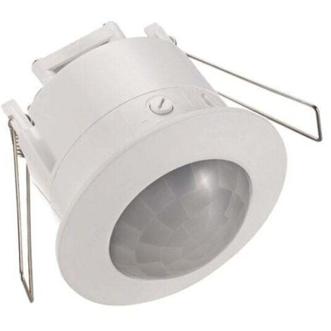 Detector de movimiento KZQ para interiores, montaje en techo, empotrado, relé blanco de 360°, IP20