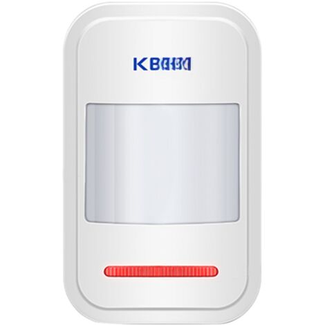Detector de movimiento PIR inalámbrico inteligente KERUI P819 de 433 MHz para sistema de alarma antirrobo doméstico, color blanco.