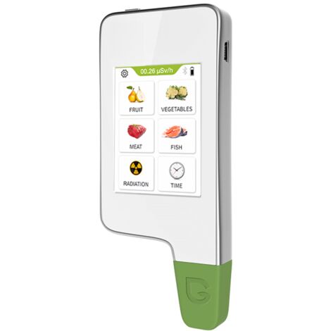Detector de nitratos Greentest-ECO4F para cocina: Detector de radiación mejorado con pantalla capacitiva, función Bluetooth y aplicación móvil.