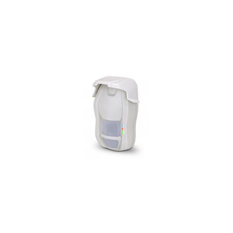 Detector de triple tecnología ULTRABUS con lente multifocal para exterior IP55, alcance 15 m. Versión de 9,9 GHz