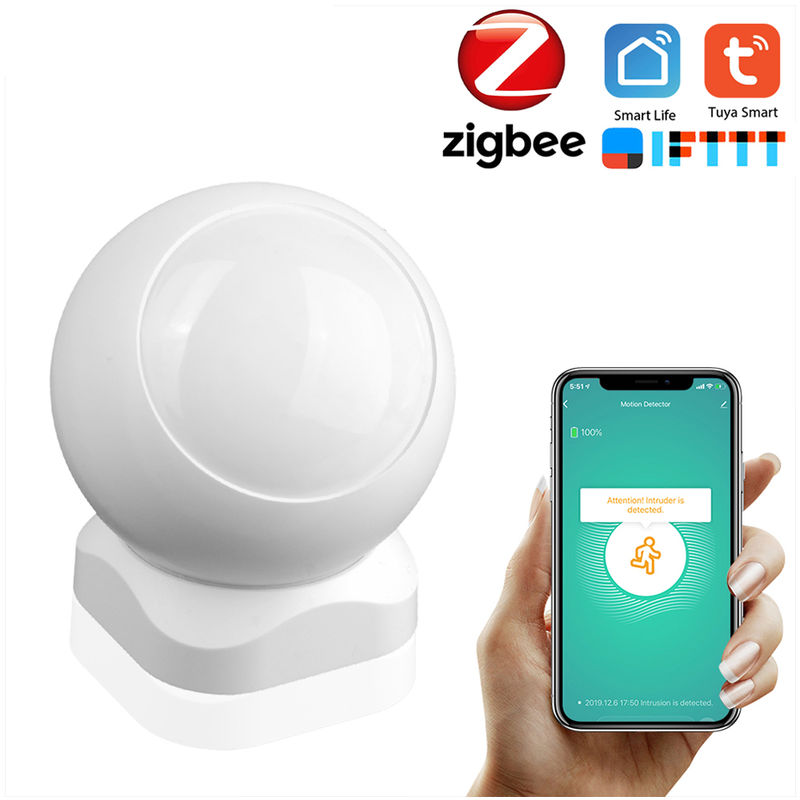 

Detector infrarrojo pasivo sin hilos del sensor de movimiento PIR tuya Powered ZigBee