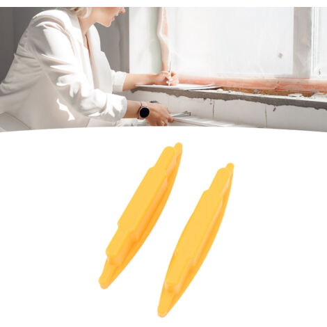 Detector magnético de vigas [2 unidades] Carcasa compacta de ABS amarillo, sin pilas, para paneles de yeso y madera.