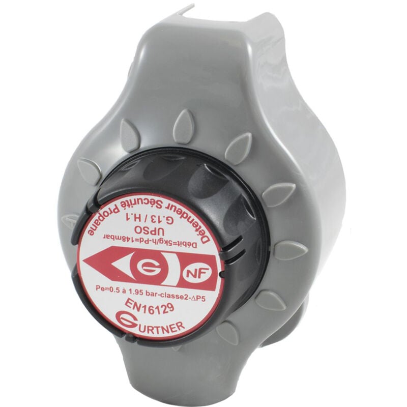 Détendeur à Sécurité gaz Propane - 3kg/h 50mbar - Mâle 20x150 - nf Gurtner