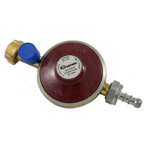 Détendeur basse pression gaz Butane 1.3kg/h - Mâle 20x150 + tétine