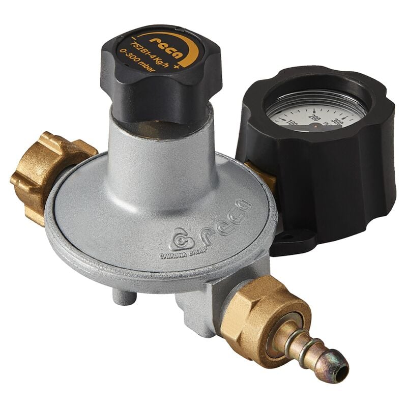 Détendeur basse pression réglable Propane 4kg/h - éc. bouteille/M20x150 - tétine - Favex