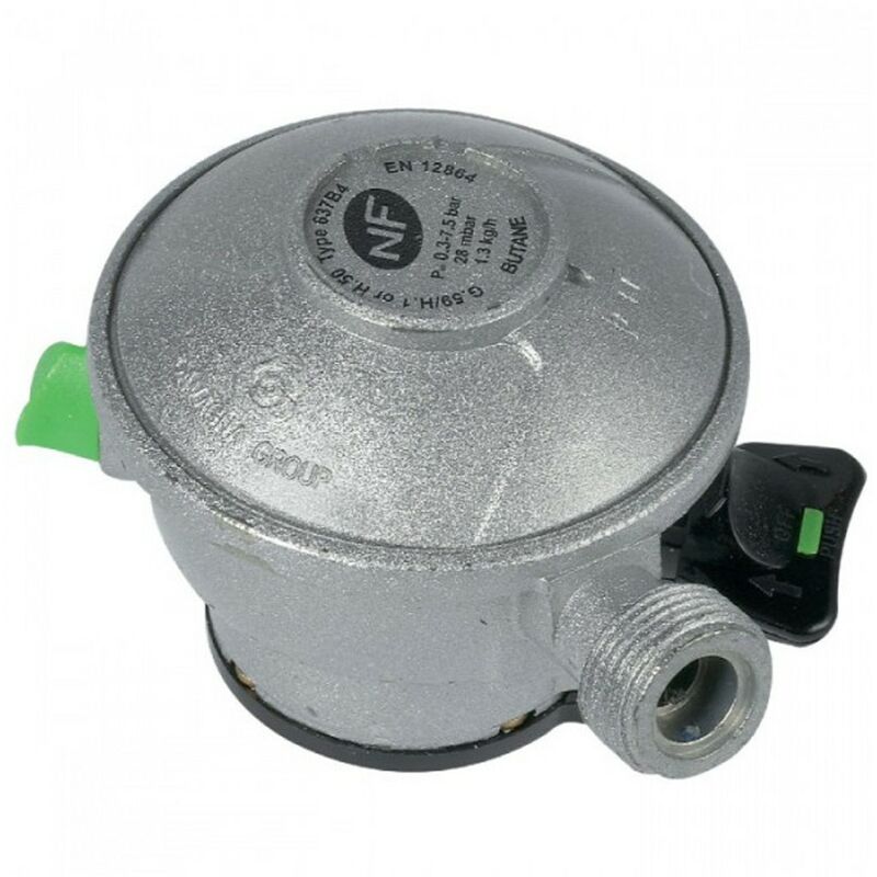 Détendeur gaz butane clip Quick-On Valve Diam 20mm Avec Sécurité stop gaz