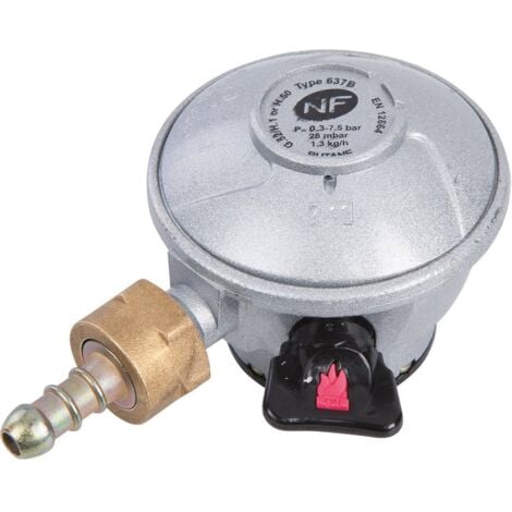 Détendeur butane Quick-on connexion diamètre diamètre 20 mm, M20x150 avec tétine, 1,3 kg/h