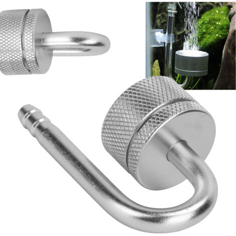 Détendeur CO2 pour Aquarium en Aluminium Mince avec Diffuseur en Verre et Support en Acier Inoxydable Argenté-AUTRES