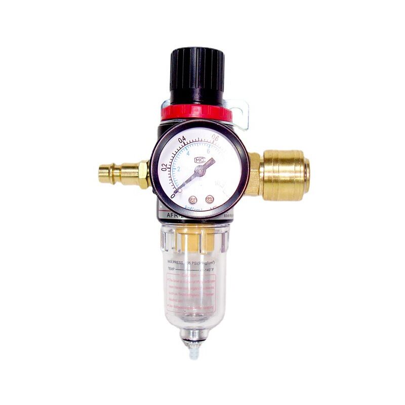 Détendeur d'air comprimé, filtre à air, régulateur de pression 1/4 BPS avec séparateur d'eau, raccords rapides