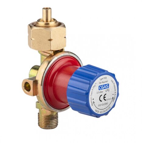 Détendeur de gaz avec régulateur de pression (max 4 bar, 8 kg/h)