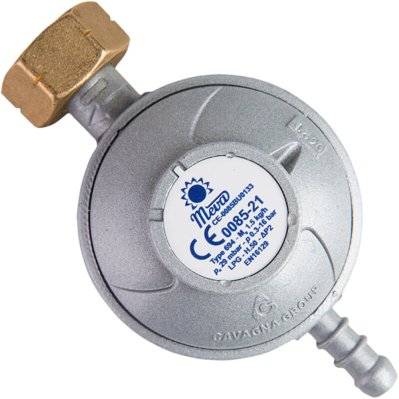 Détendeur de gaz pour bouteille de gaz GPL 37mbar 1,5kg/h Type 694