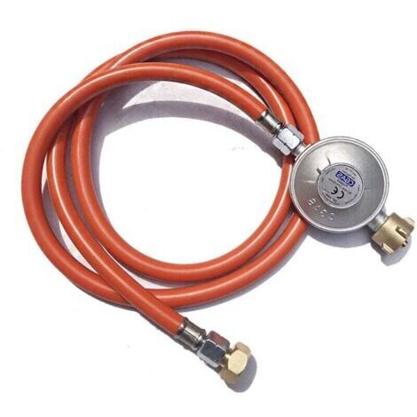 Détendeur de gaz, tuyau de gaz 1,50 m, adapté aux bouteilles de propane/butane standards