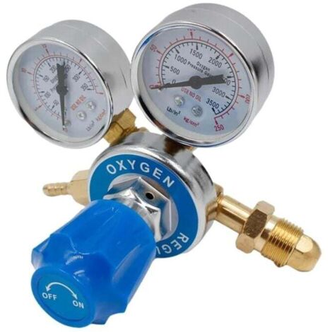 Détendeur de pression en laiton de taille moyenne Détendeur de pression d'oxygène en laiton filetage G5/8 0-2.5/0-25(MPa)