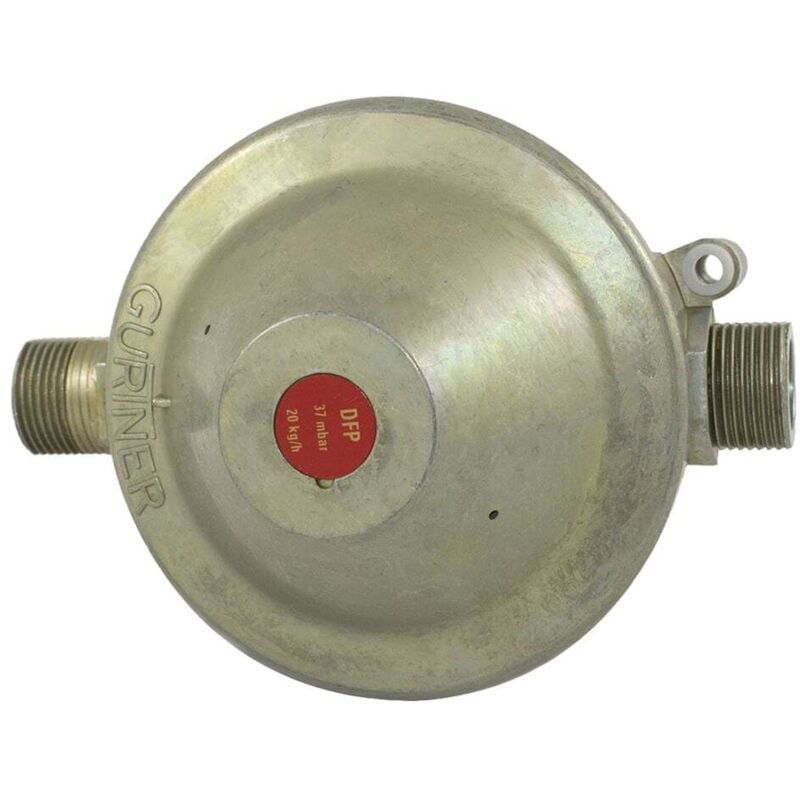 Détendeur fixe propane basse pression 20kg/h - 37 mbar - entrée mâle G3/4 - sortie mâle G3/4 Gurtner