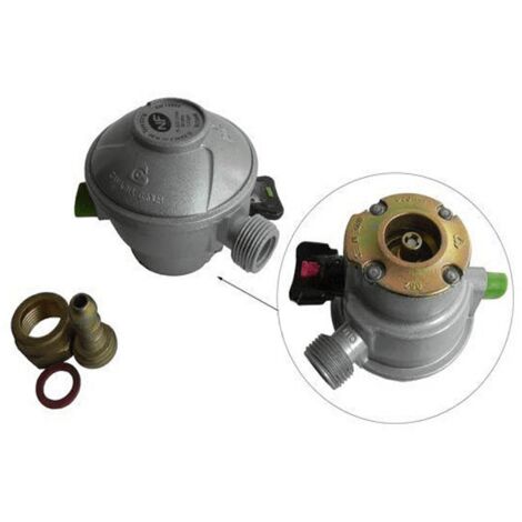 Détendeur gaz butane à connexion entrée Ø20mm – Compatible bouteilles 6kg – Détendeur Quick-on pour modèles ELFI, MALICE, TWINY