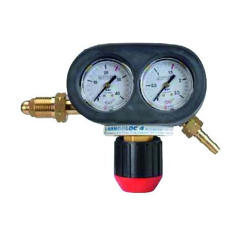 Détendeur gaz oxygène MANOBLOC – Débit 30 m3/h – Blindé avec soupape de sécurité – Compatible bouteilles B20 et B50 – Saf-Fro
