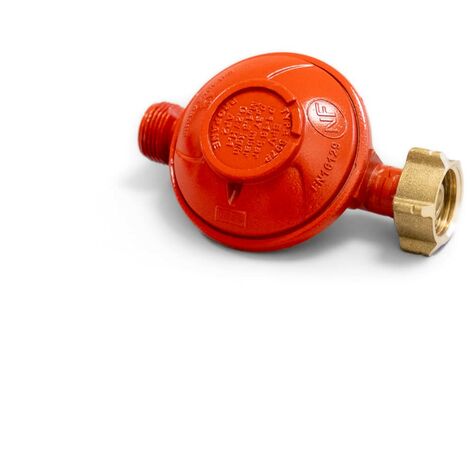 Détendeur gaz propane 37 mbar – Limiteur de débit – Robinet de sortie 21.7 – Pas de 1.814 à gauche – Pour bouteille 13 kg – Proweltek