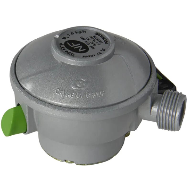 Détendeur gaz propane Quick-on connexion , diamètre 20 mm, 20x150, 1,5kg/h, 37mbar