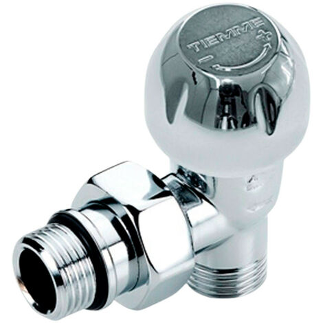 Detentor de Escuadra para Radiador con Unión para Tubo de Cobre/PEX/Multicapa - Rosca 1/2" Macho - Cromado Brillante - Tiemme