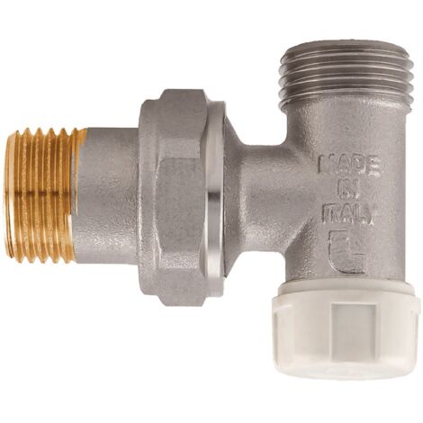 DETENTORE AD ANGOLO PER RADIATORI 1/2" M - PZ 12 -- -DF 201168