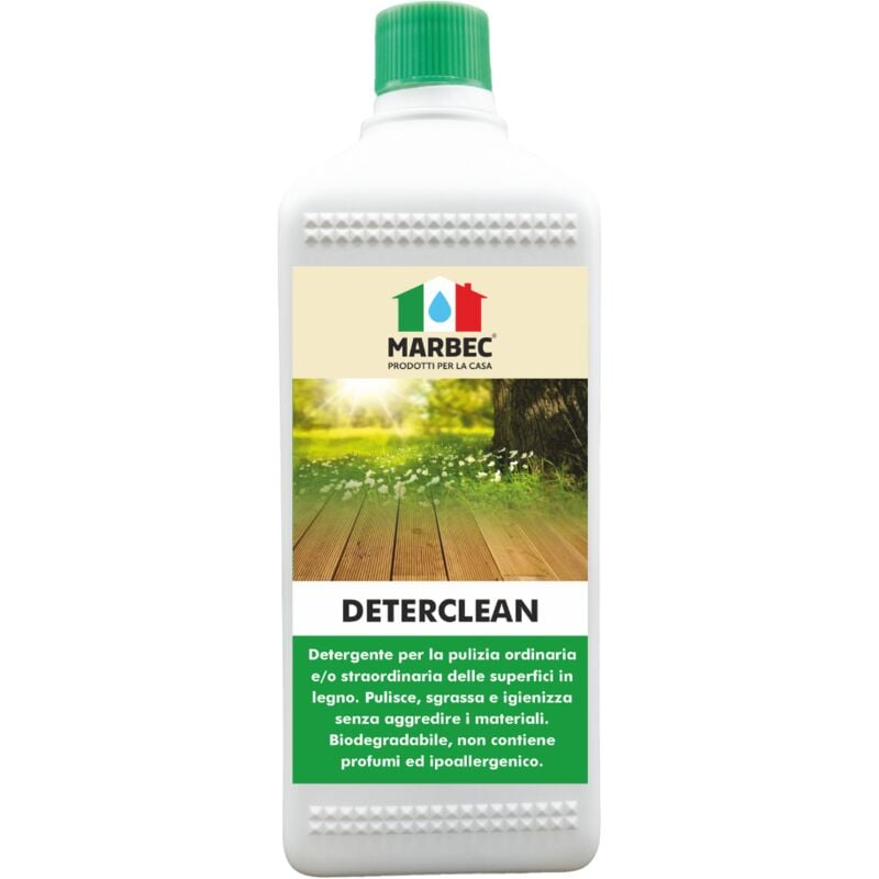Image of Deterclean 1LT Detergente ecologico sgrassante e ipoallergenico per la pulizia igienizzante non aggresiva di pavimenti, finestre e arredi in legno.