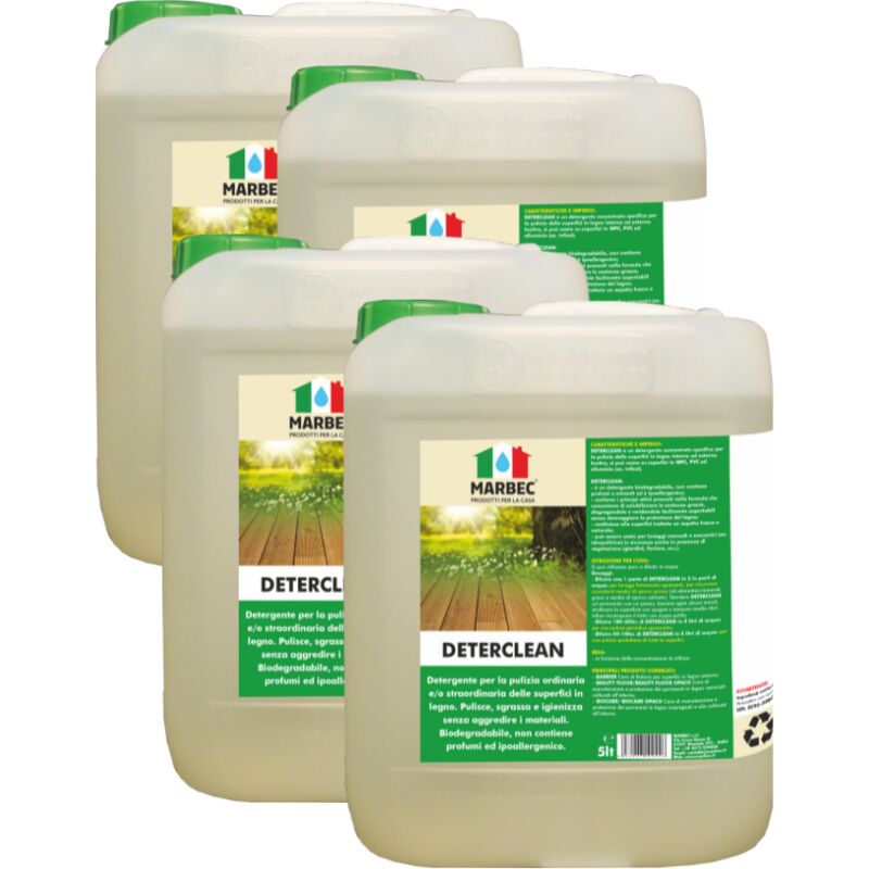 Image of Deterclean 5LTX4PZ Detergente ecologico sgrassante e ipoallergenico per la pulizia igienizzante non aggresiva di pavimenti, finestre e arredi in