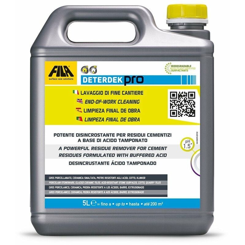 

FILA 60400005ISP DETERDEK PRO Desincrustante Ácido 5 litros