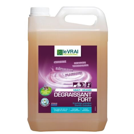 Detergent degraissant fort multi usages le vrai bidon de 5 litres - LE VRAI PROFESSIONNEL - Détergents sol