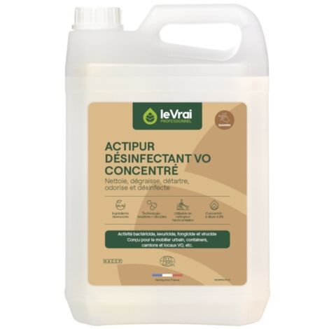 Détergent désinfectant concentré propreté urbaine / VO Ecocert - bidon 5 L - LE VRAI PROFESSIONNEL