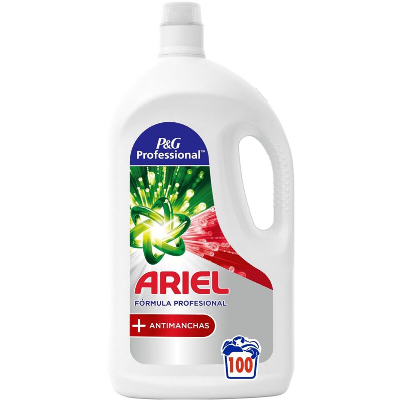 Ariel - Détergent liquide professionnel pour lave-linge + détachant, 100 lavages, 5l