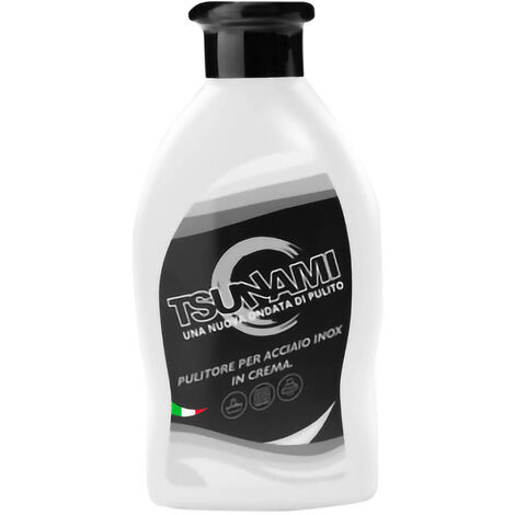 Détergent nettoyant pour acier en crème professionnelle, flacon de 250 ml. maison magasin bureau