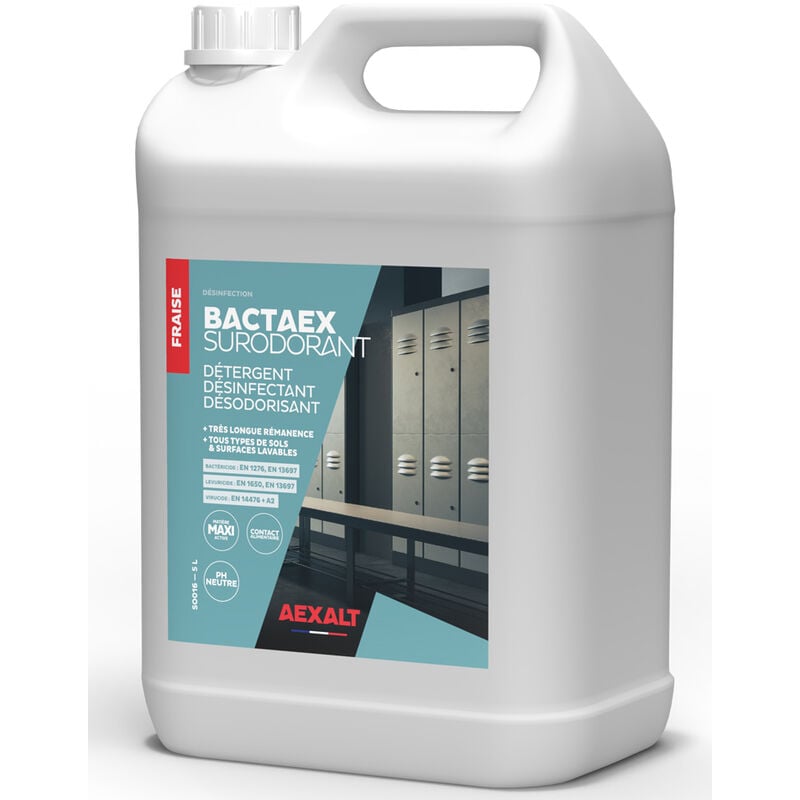 Détergent bactaex surodorant désinfectant désodorisant 5L Aexalt SO016 - Gris