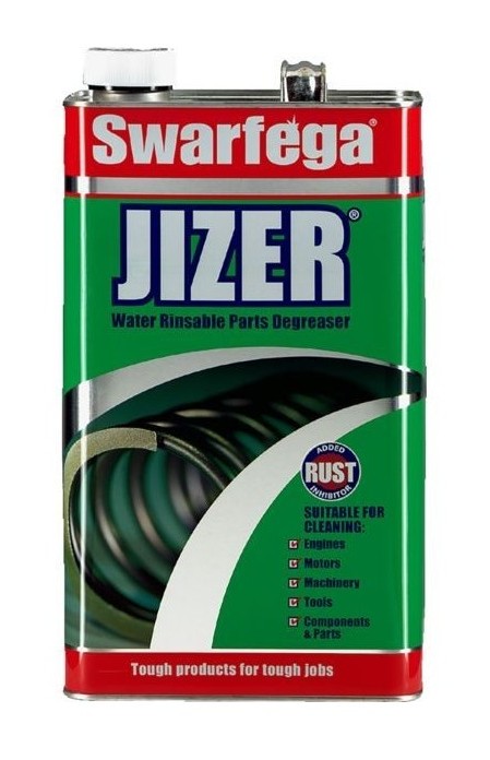 Detergent soluble a l'eau swarfega jizer pour piece mecanique bidon 5 litres