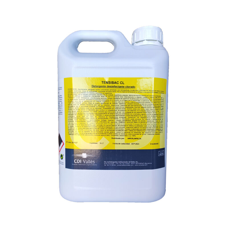 

Hiperlimpieza - Detergente desinfectante clorado Tensibac CL 5L