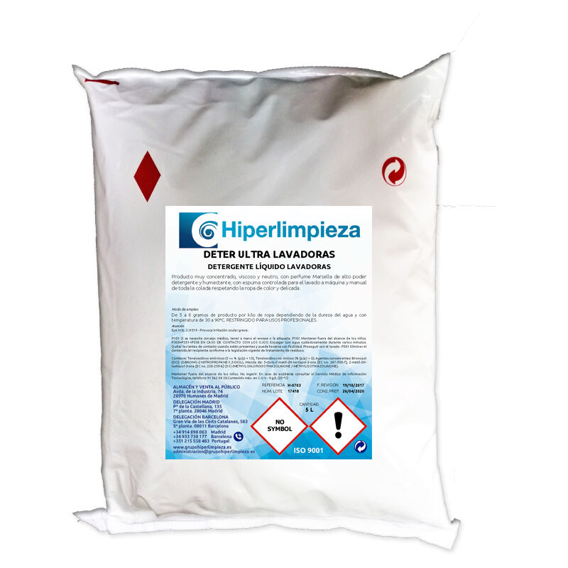 

Hiperlimpieza - Detergente en polvo para lavadoras 10kg