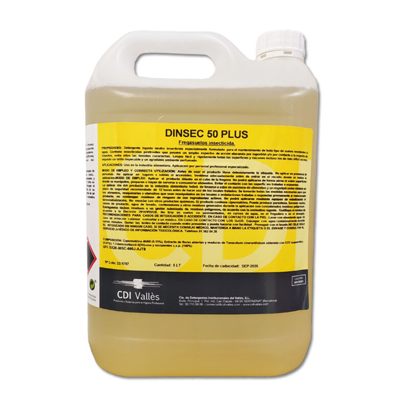

Detergente fregasuelos insecticida Dinsec 50 5L