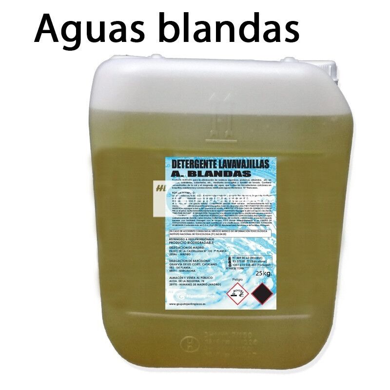 

Detergente lavavajillas industrial aguas blandas 25Kg