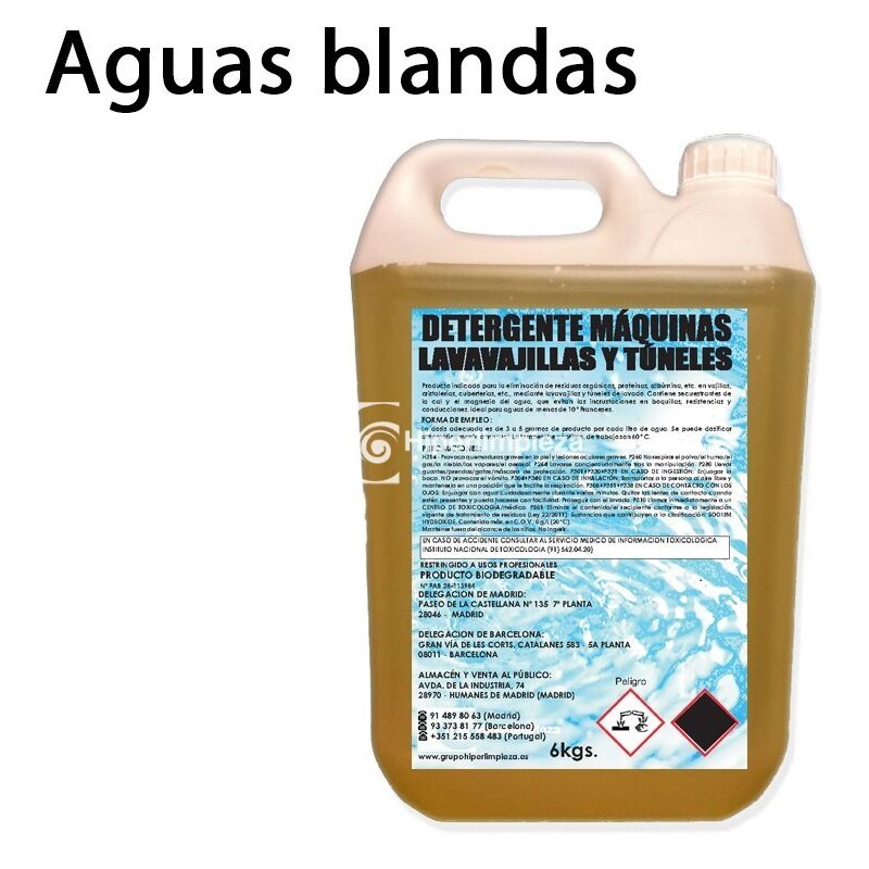 

Hiperlimpieza - Detergente lavavajillas máquina ag blandas 6Kg