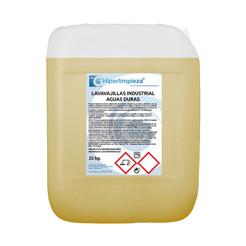 

Hiperlimpieza - Detergente lavavajillas máquina aguas duras 25kg