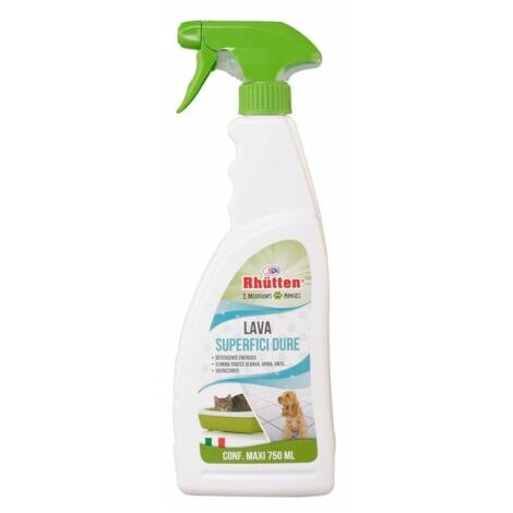Detergente Pavimenti Cani e Gatti Rhutten per Cuccia Lettiga per bava pipi – 750ml