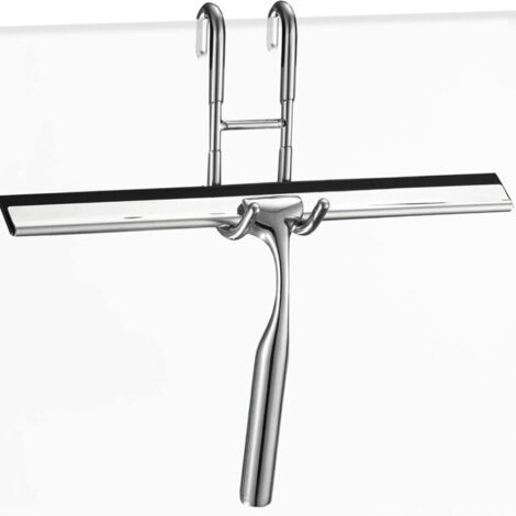 Detergente per doccia KZQ in acciaio inox da 25 cm con gancio, non richiede fori. Ideale per bagni, specchi, vetri e piastrelle.