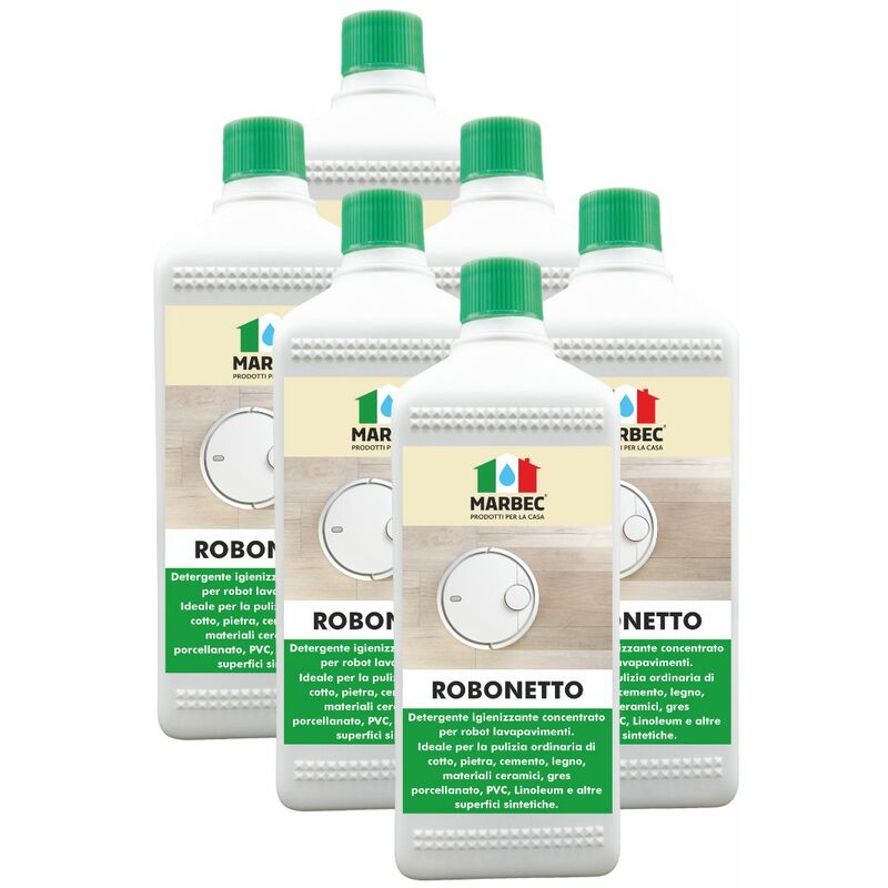 Image of Robonetto 1LTX6PZ Detergente igienizzante concentrato per robot lavapavimenti. Ideale per la pulizia ordinaria di cotto, pietra, cemento, legno, gres