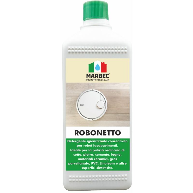 Image of Robonetto 1LT Detergente igienizzante concentrato per robot lavapavimenti. Ideale per la pulizia ordinaria di cotto, pietra, cemento, legno, gres ecc