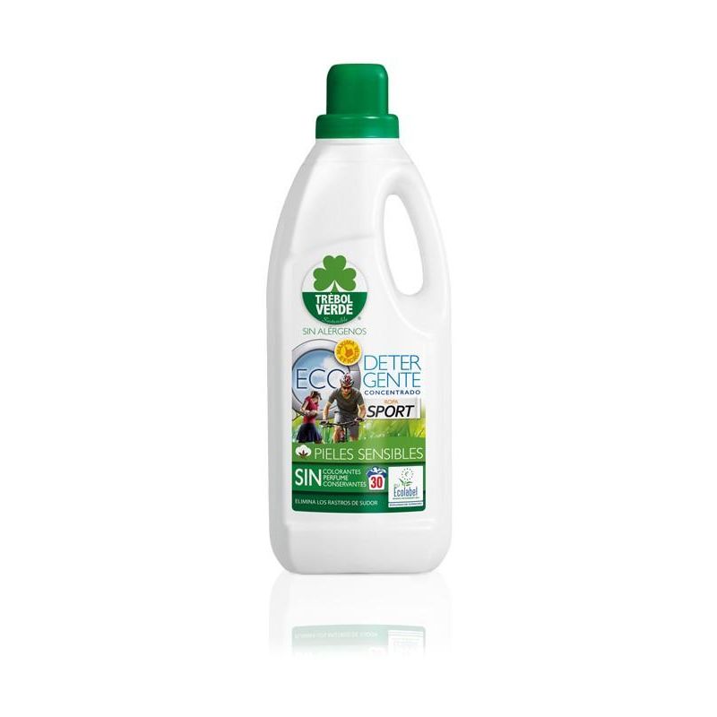 

Detergente ropa deporte ECO 1,5 L - Verde - Trébol Verde