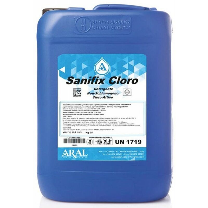 Image of Sanifix Cloro Detergente Sanitizzante non Schiumogeno con Cloro Attivo Specifico per il Settore Agroalimentare Made in Italy 25kg