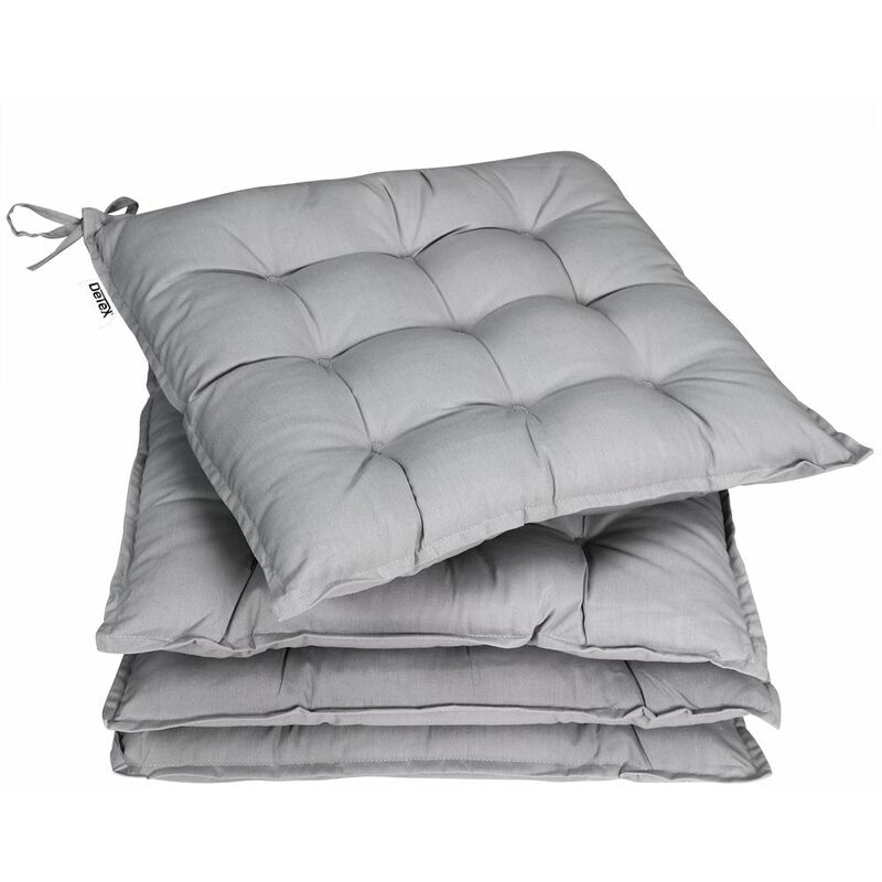 Gartenstuhlkissen Sitzkissen 4er Set 40x40 Kissen Auflagen Indoor Outdoor Deko