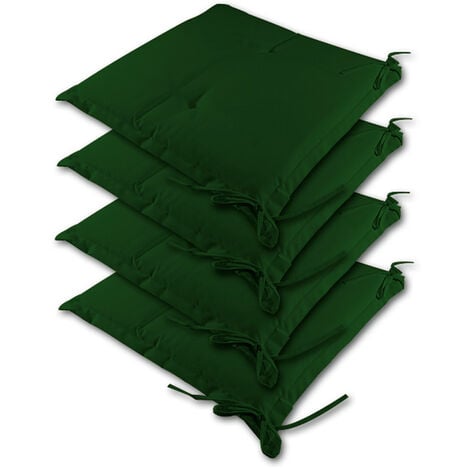 Detex 4X Coussins de Chaise Sydney Outdoor Hydrofuge 41x37 cm Coussin d'assise Garniture chaise de jardin  Vert