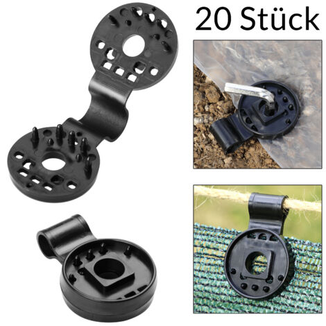 DETEX® Befestigungsclips für Balkonsichtschutz Windschutz Gartennetze Zaunblende Sichtschutz